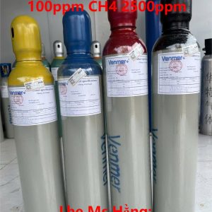 Bình khí chuẩn CO 100ppm CH4 2500ppm