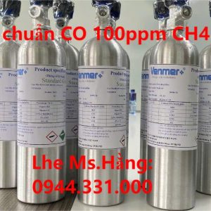 Bình khí chuẩn CO 100ppm CH4 20