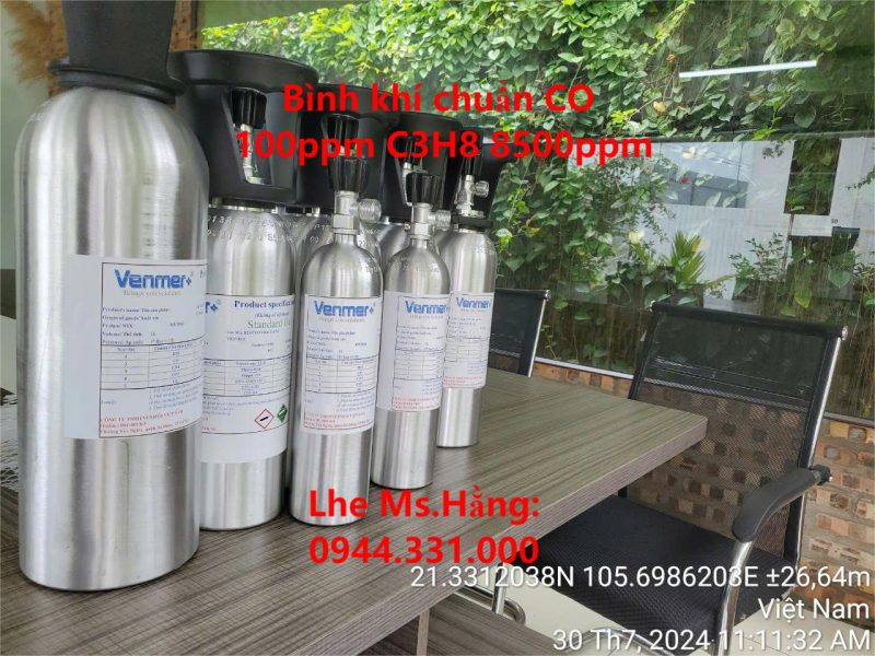 Bình khí chuẩn CO 100ppm C3H8 8500