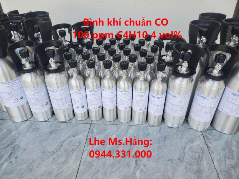 Bình khí chuẩn CO 100 ppm C4H10 4 vol