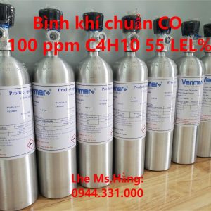 Bình khí chuẩn CO 100 ppm C4H10 55 LEL