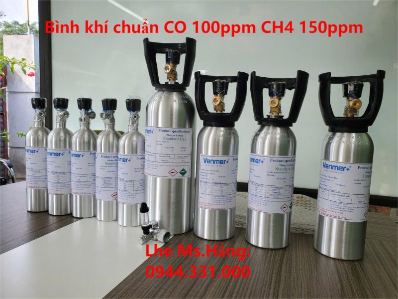 Bình khí chuẩn CO 100ppm CH4 150ppm