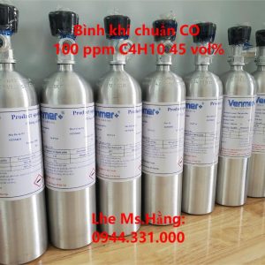 Bình khí chuẩn CO 100 ppm C4H10 45 vol