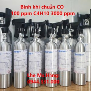 Bình khí chuẩn CO 100 ppm C4H10 3000 ppm