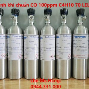 Bình khí chuẩn CO 100ppm C4H10 70 LEL%