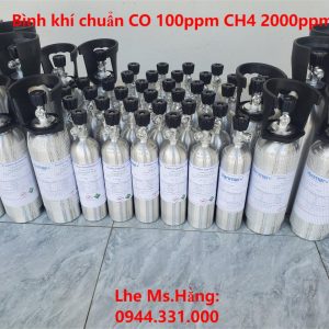 Bình khí chuẩn CO 100ppm CH4 2000ppm