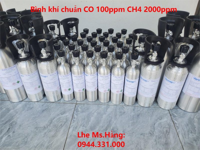 Bình khí chuẩn CO 100ppm CH4 2000ppm