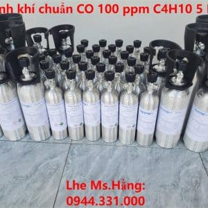 Bình khí chuẩn CO 100 ppm C4H10 5 LEL%