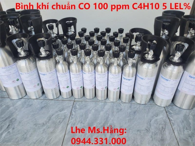 Bình khí chuẩn CO 100 ppm C4H10 5 LEL%