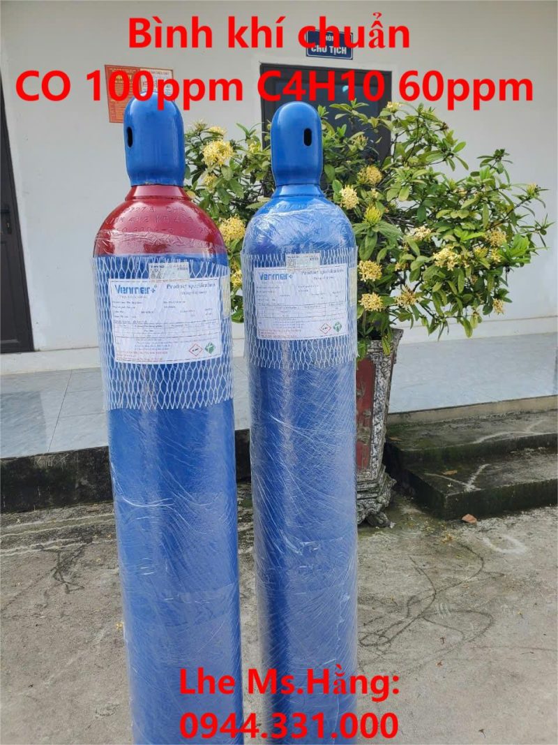 Bình khí chuẩn CO 100ppm C4H10 60ppm