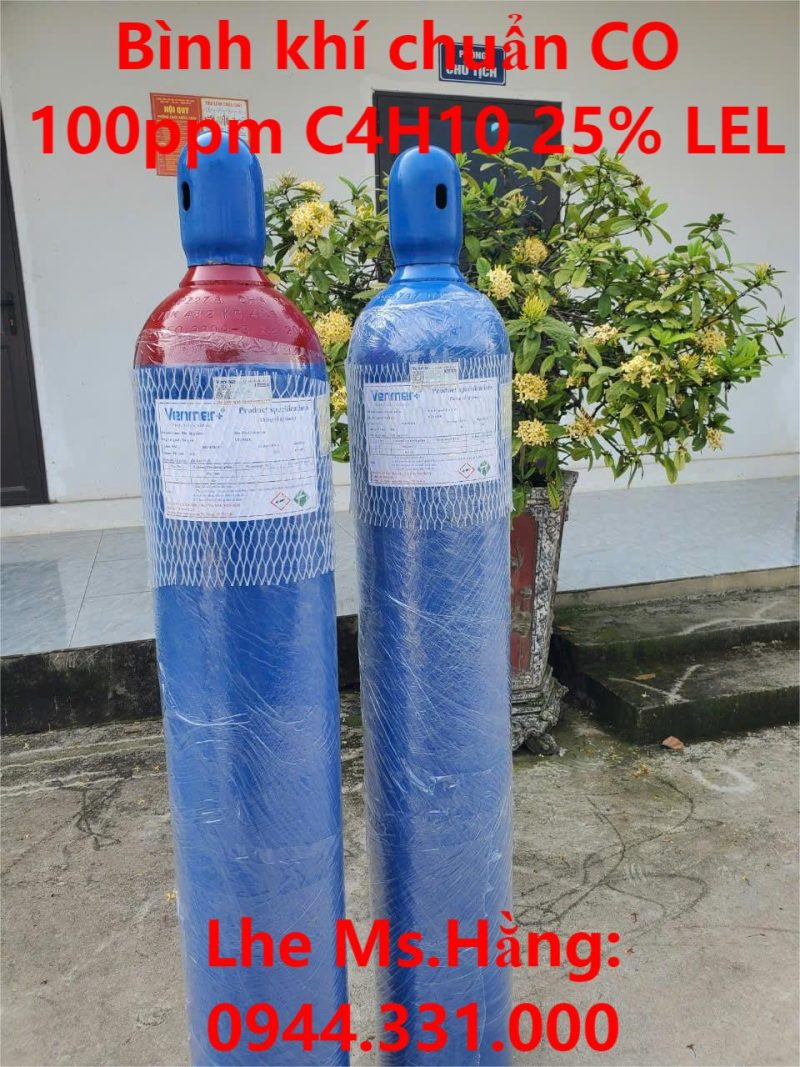 Bình khí chuẩn CO 100ppm C4H10 25% LEL