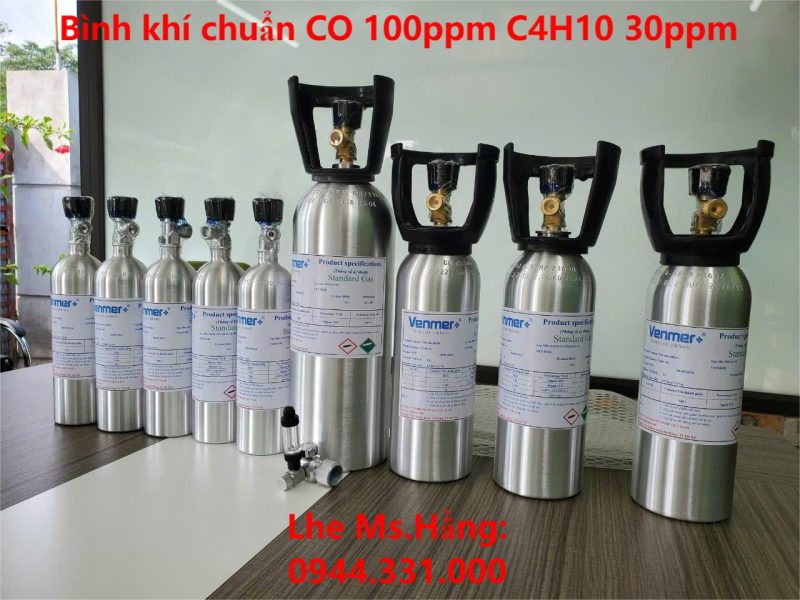 Bình khí chuẩn CO 100ppm C4H10 30ppm