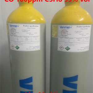 Bình khí chuẩn CO 100ppm C3H8 99% vol