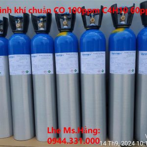 Bình khí chuẩn CO 100ppm C4H10 60ppm