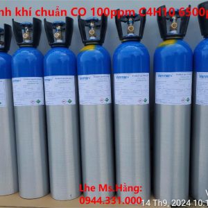 Bình khí chuẩn CO 100ppm C4H10 6500ppm