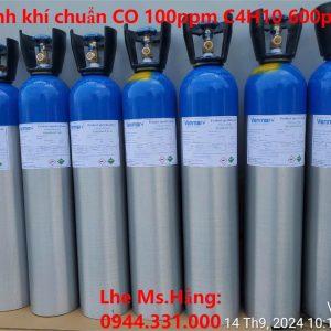 Bình khí chuẩn CO 100ppm C4H10 600ppm