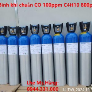 Bình khí chuẩn CO 100ppm C4H10 800ppm