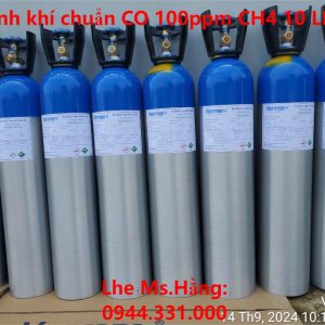 Bình khí chuẩn CO 100ppm CH4 10 LEL%