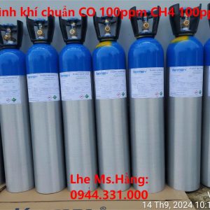 Bình khí chuẩn CO 100ppm CH4 100ppm