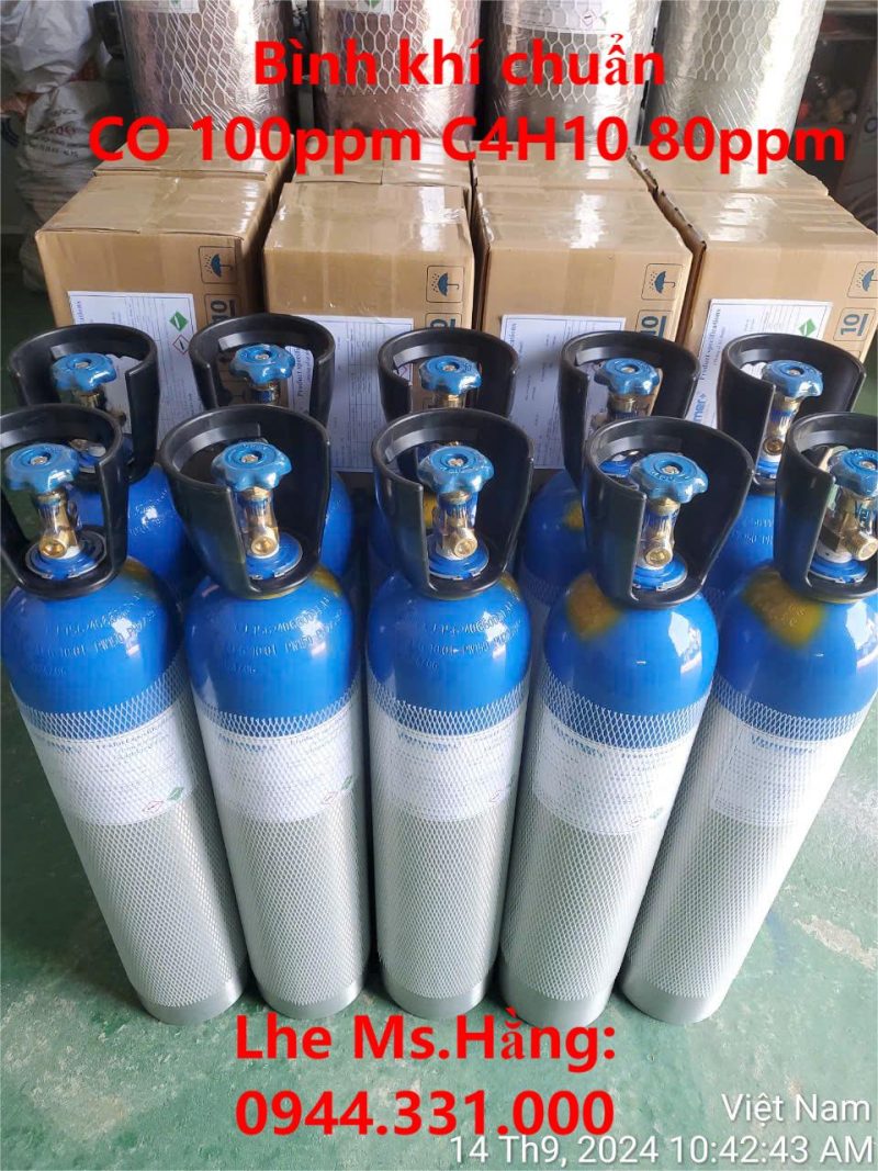 Bình khí chuẩn CO 100ppm C4H10 80ppm