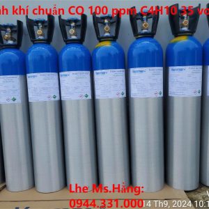 Bình khí chuẩn CO 100 ppm C4H10 35 vol%