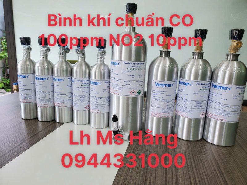 Bình khí chuẩn CO 100ppm NO2 10ppm