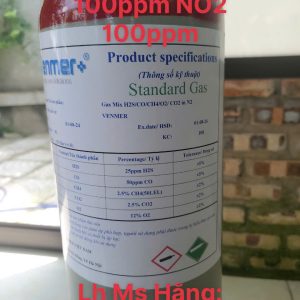 Bình khí chuẩn CO 100ppm NO2 100ppm