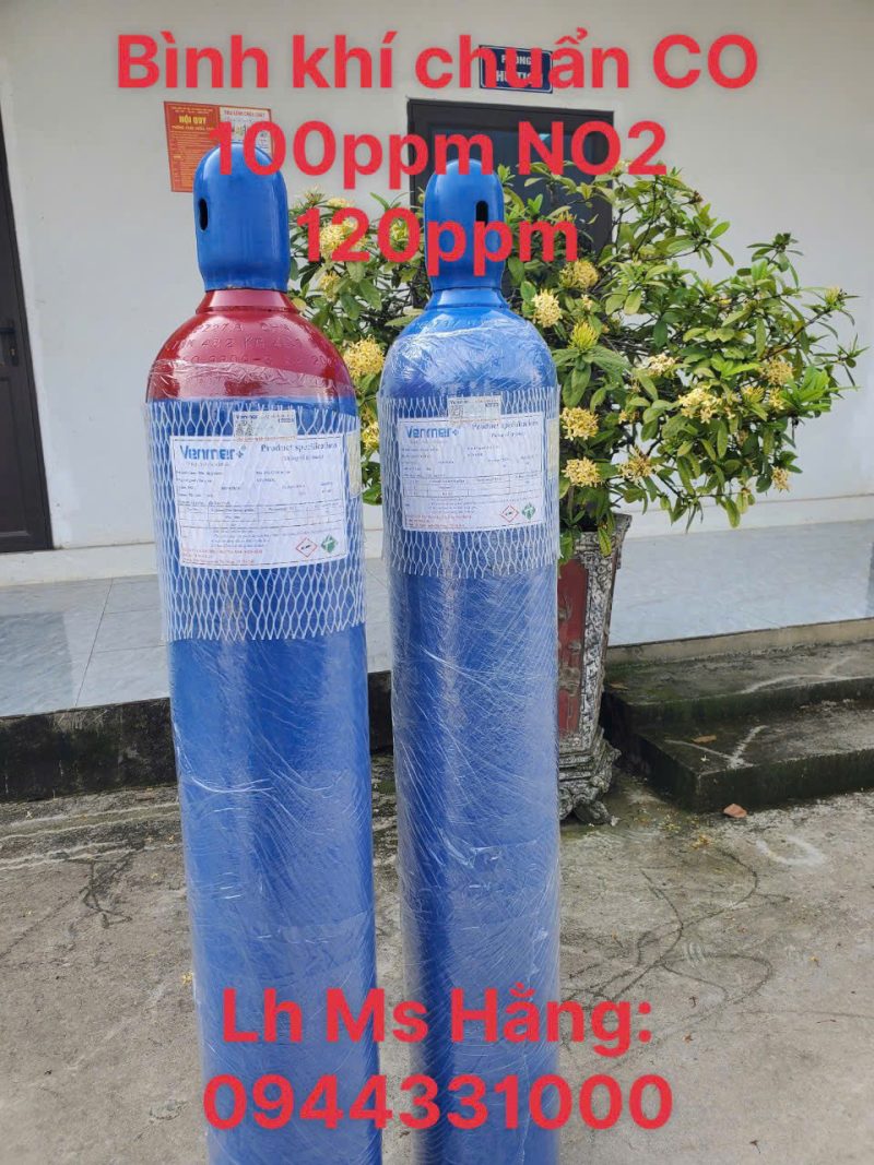 Bình khí chuẩn CO 100ppm NO2 120ppm