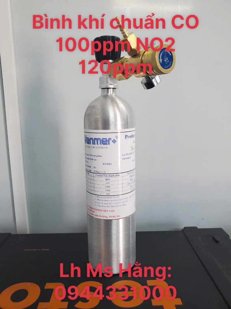 Bình khí chuẩn CO 100ppm NO2 120ppm