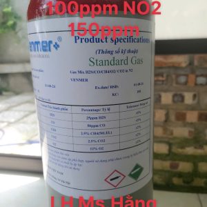 Bình khí chuẩn CO 100ppm NO2 150ppm