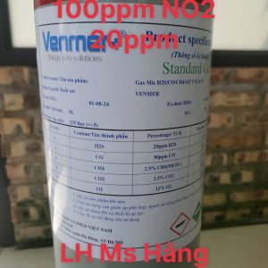 Bình khí chuẩn CO 100ppm NO2 20ppm