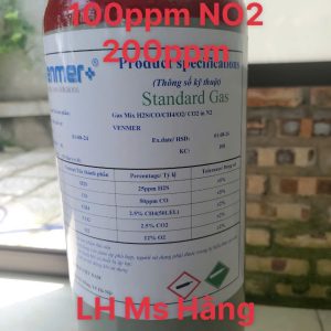 Bình khí chuẩn CO 100ppm NO2 200ppm