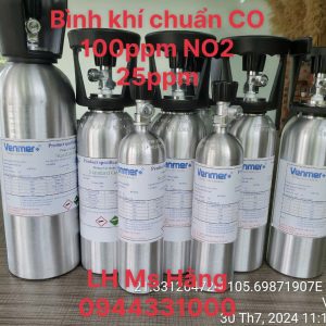 Bình khí chuẩn CO 100ppm NO2 25ppm