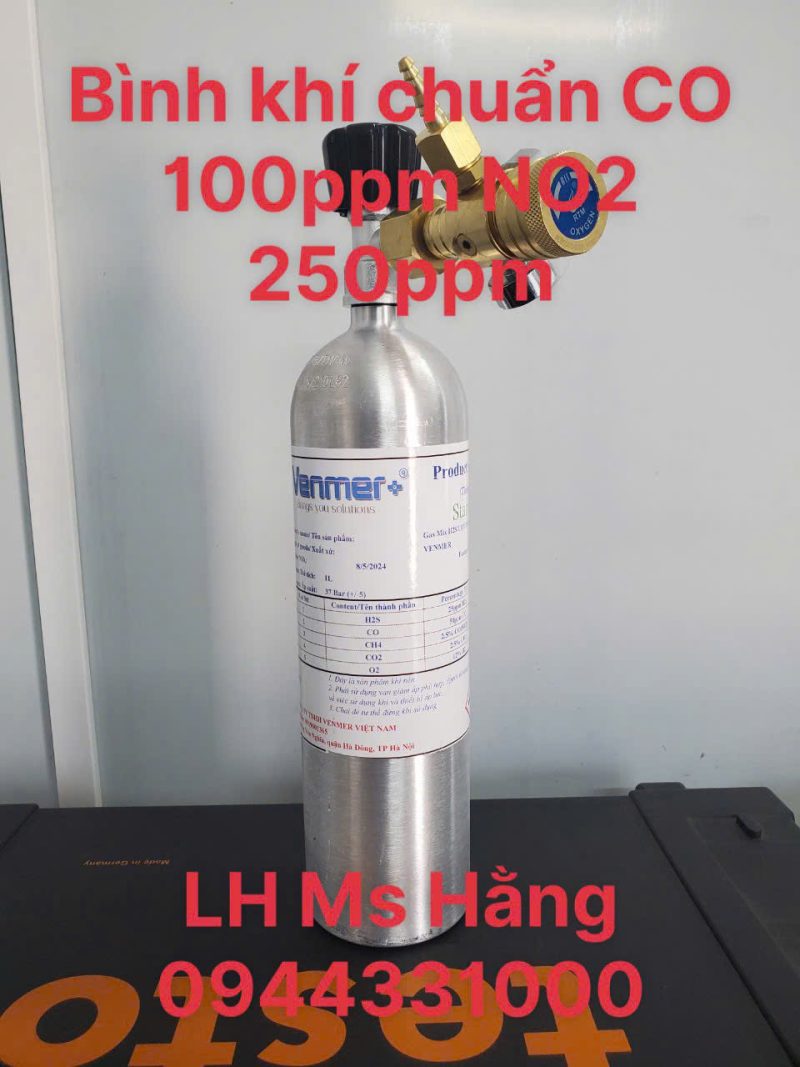 Bình khí chuẩn CO 100ppm NO2 250ppm