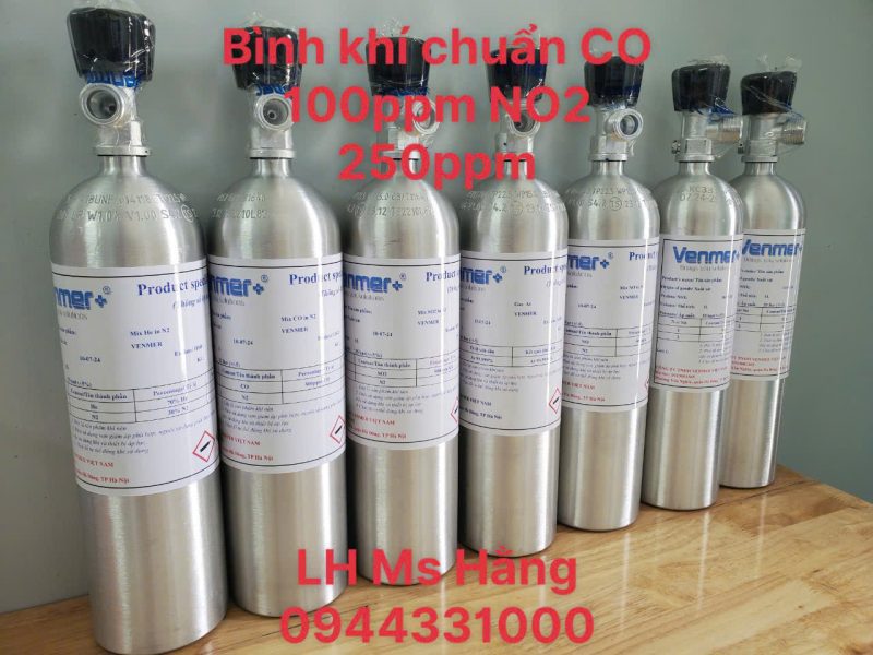 Bình khí chuẩn CO 100ppm NO2 250ppm