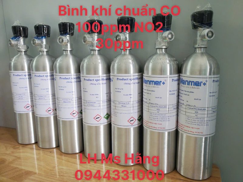 Bình khí chuẩn CO 100ppm NO2 30ppm