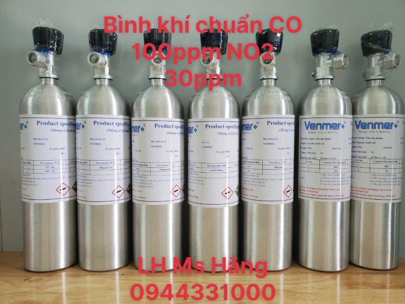 Bình khí chuẩn CO 100ppm NO2 30ppm