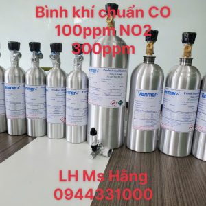 Bình khí chuẩn CO 100ppm NO2 300ppm