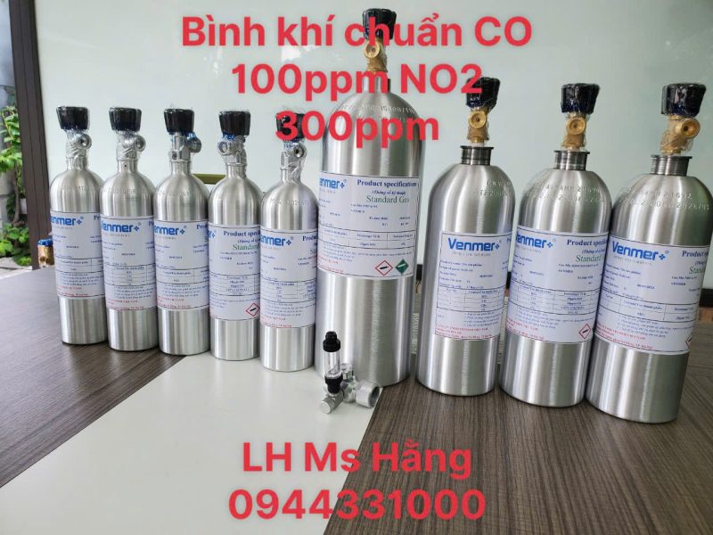 Bình khí chuẩn CO 100ppm NO2 300ppm