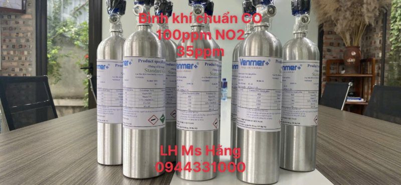 Bình khí chuẩn CO 100ppm NO2 35ppm