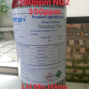 Bình khí chuẩn CO 100ppm NO2 350ppm