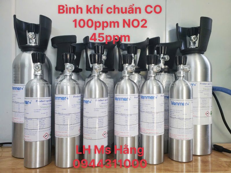 Bình khí chuẩn CO 100ppm NO2 45ppm