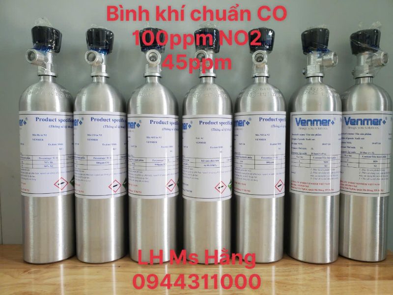 Bình khí chuẩn CO 100ppm NO2 45ppm