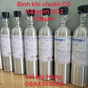 Bình khí chuẩn CO 100ppm NO2 45ppm