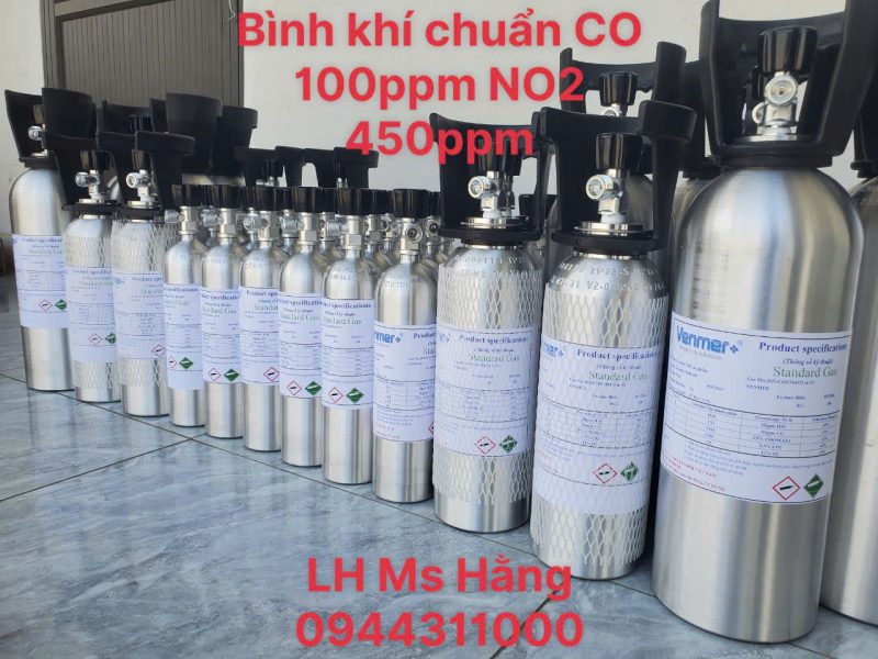 Bình khí chuẩn CO 100ppm NO2 450ppm