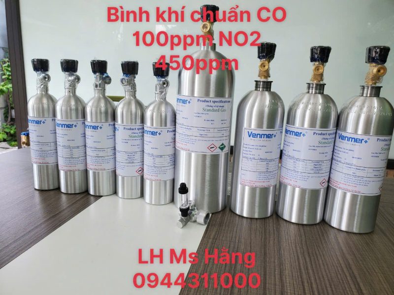 Bình khí chuẩn CO 100ppm NO2 450ppm