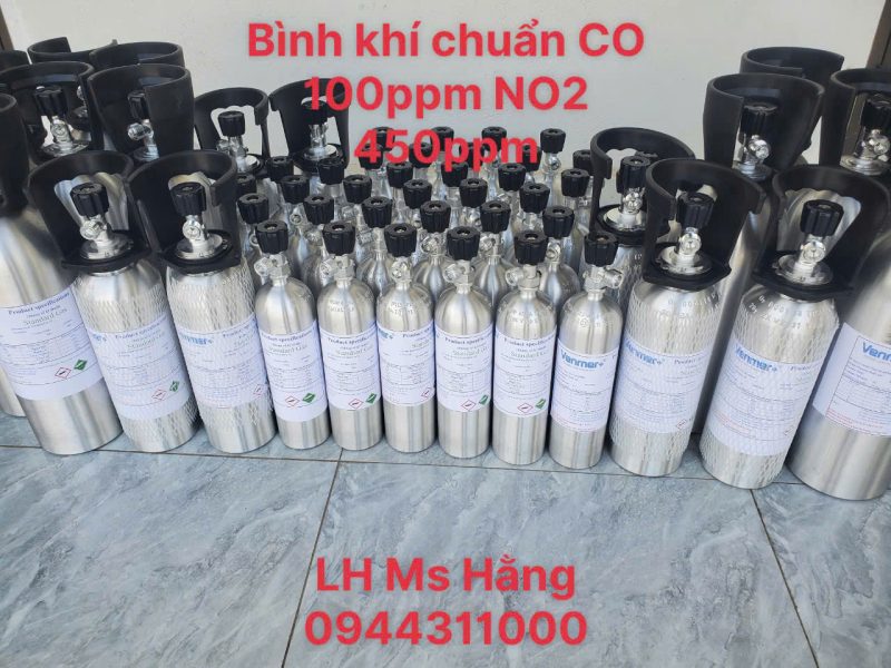 Bình khí chuẩn CO 100ppm NO2 450ppm