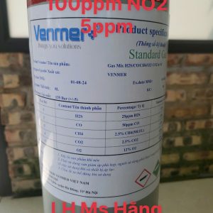 Bình khí chuẩn CO 100ppm NO2 5ppm