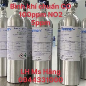 Bình khí chuẩn CO 100ppm NO2 5ppm