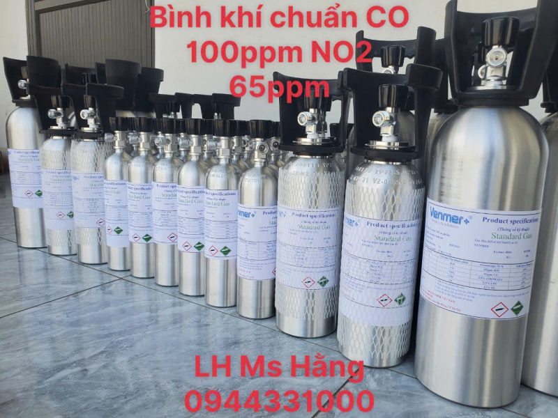 Bình khí chuẩn CO 100ppm NO2 65ppm